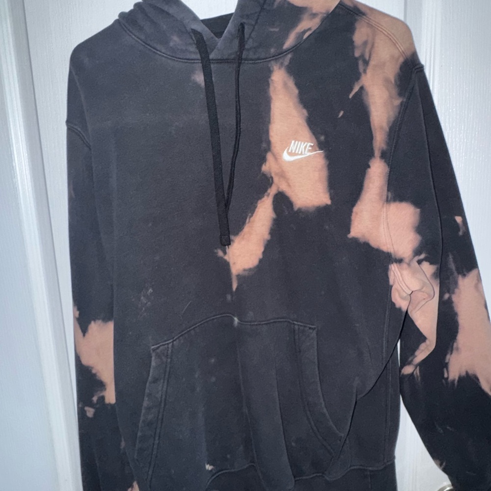 Nike Black and Tan Tie-Dye Sweater